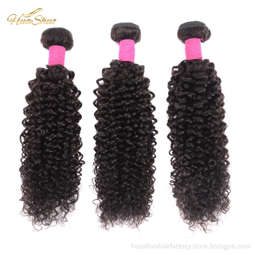 Huashuohair 18inch The Best Human Hair Weave Vendors Cuticle Aligned Virgin Burmese Curly Hair